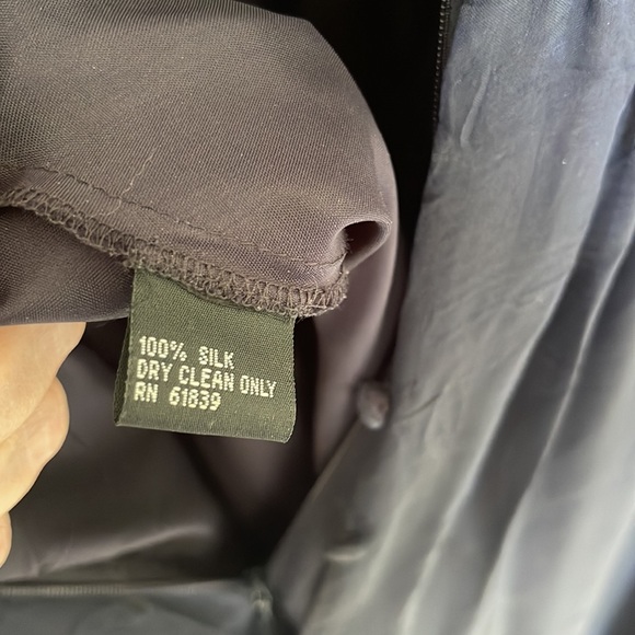 Teri Jon long dress. Size 16 blue taffeta top and chiffon bottom. - Picture 6 of 8